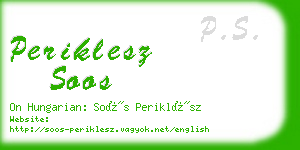 periklesz soos business card